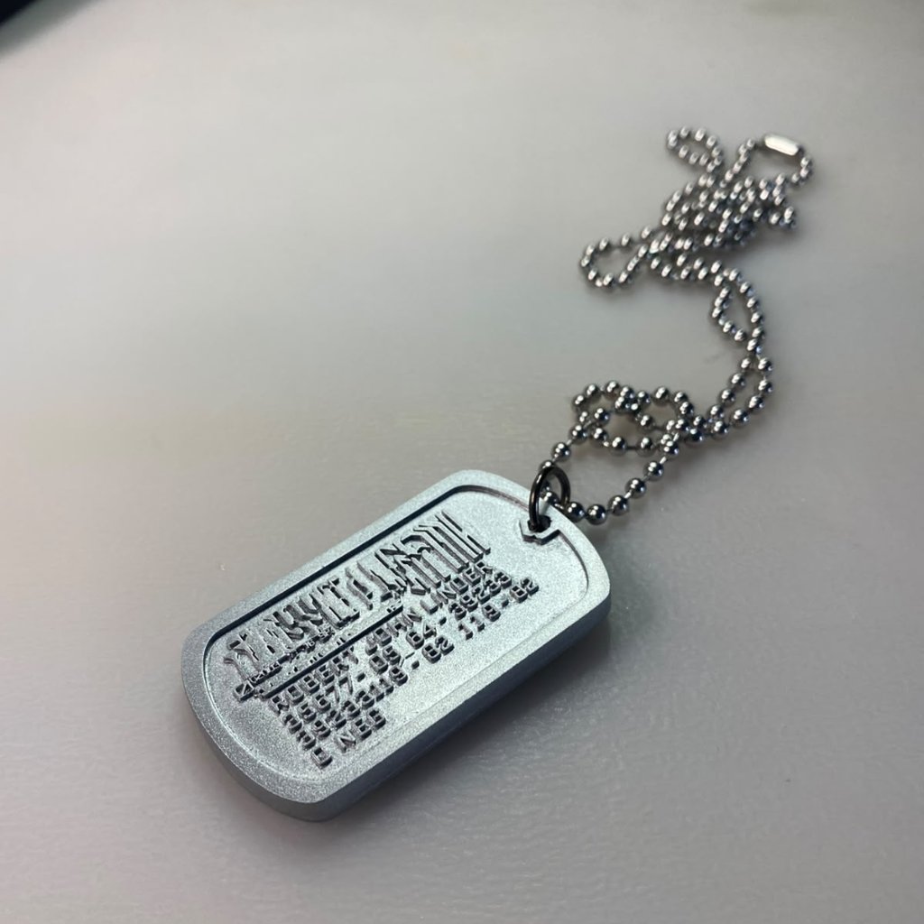 Cyberpunk 2077 Johnny Silverhand Nameplate Dog Tags Necklace