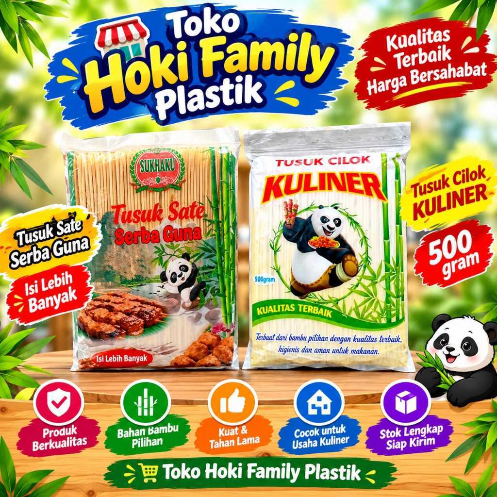 Tusuk Sate Kuliner Tusuk Sate Cilok Import Premium Bambu Asli