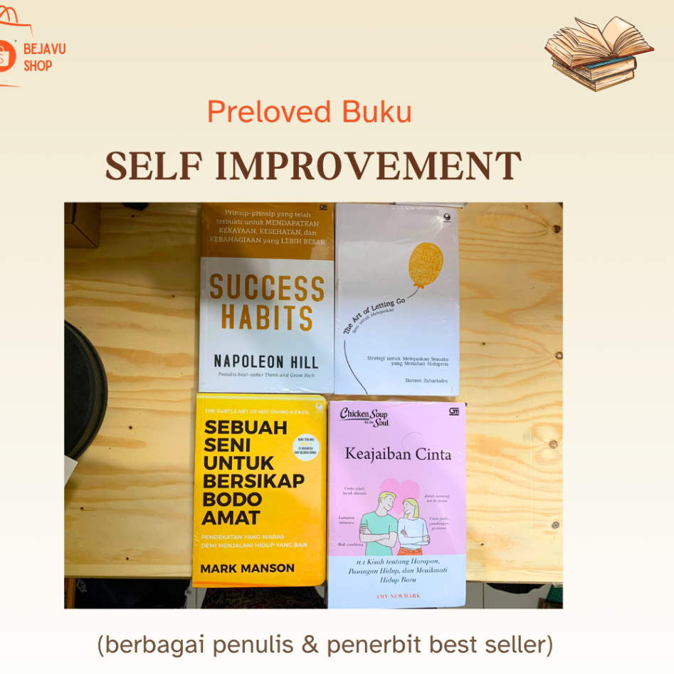 PRELOVED BUKU-BUKU SELF IMPROVEMENT BERBAGAI PENULIS BEST SELLER
