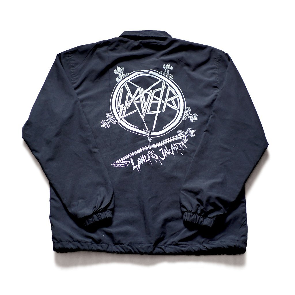 Coach Jacket Band Thrash Metal LAWLESS JAKARTA x SLAYER