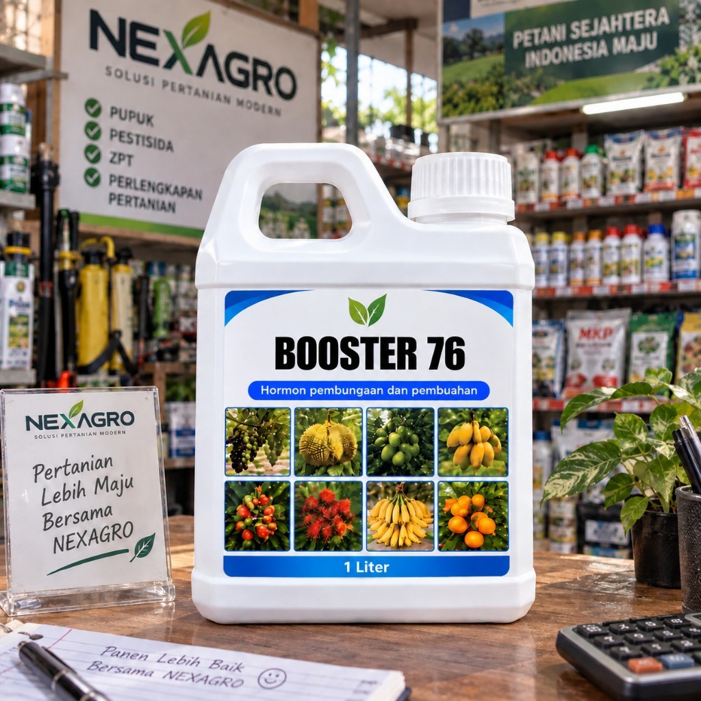 Booster 76 1 Liter Pupuk Buah Pupuk Cair Perangsang Bunga dan Buah Pembungaan Pembuahan Tanaman Duri