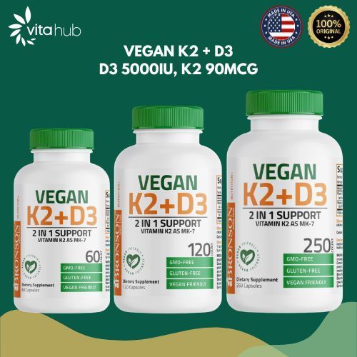 VEGAN K2 + D3 5,000IU 2in1 Support - K2D3 5,000IU - D3 5,000IU VEGAN