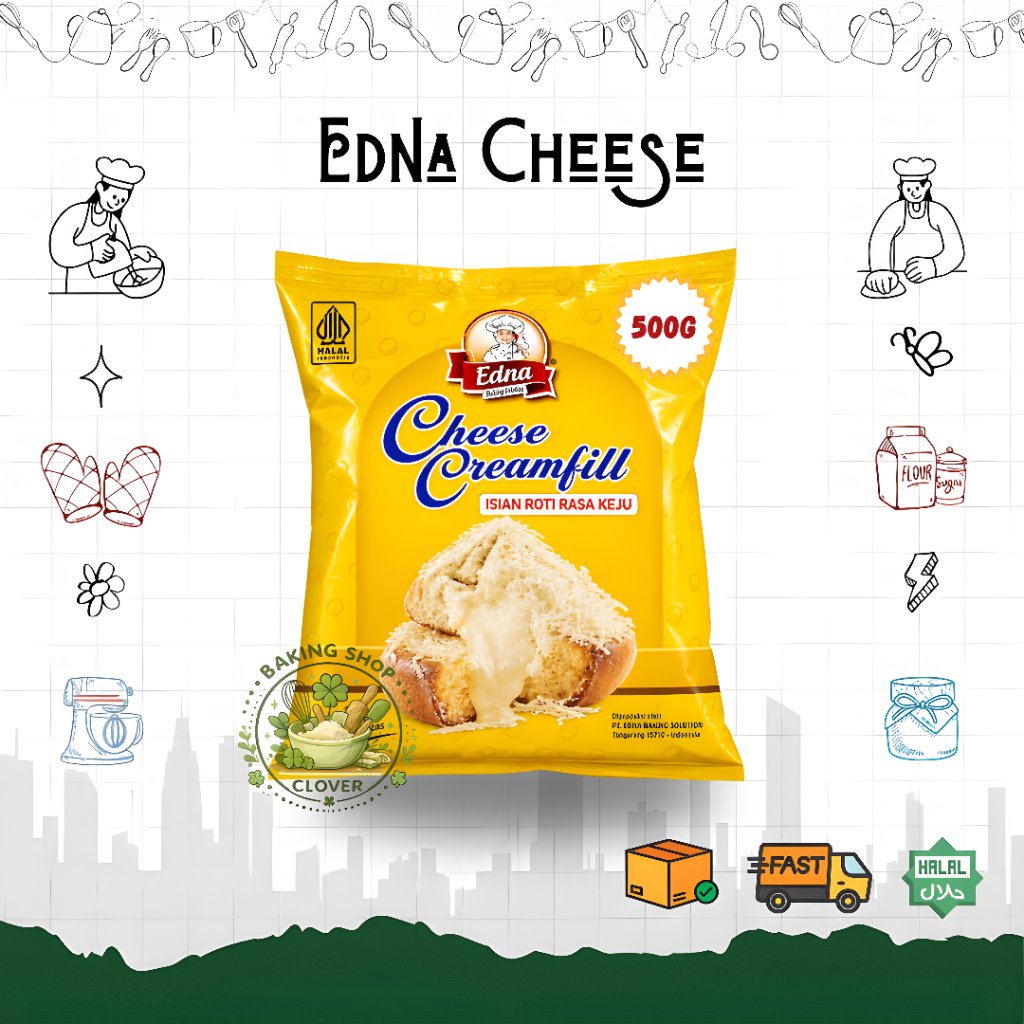 Creamfil Selai Cheese Edna 500gr - Isian Roti
