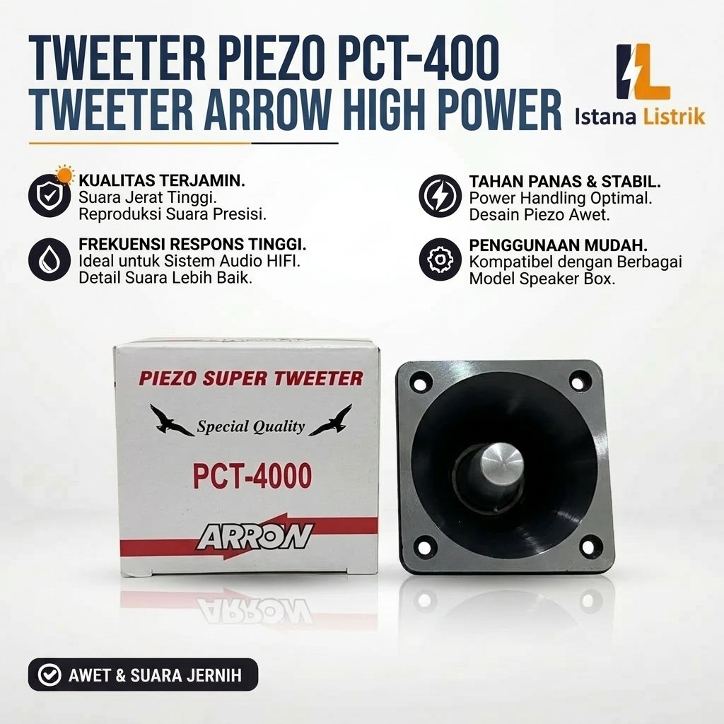 Tweeter Piezzo / Tweeter Arrow PCT 4000 Tweeter Speaker Walet