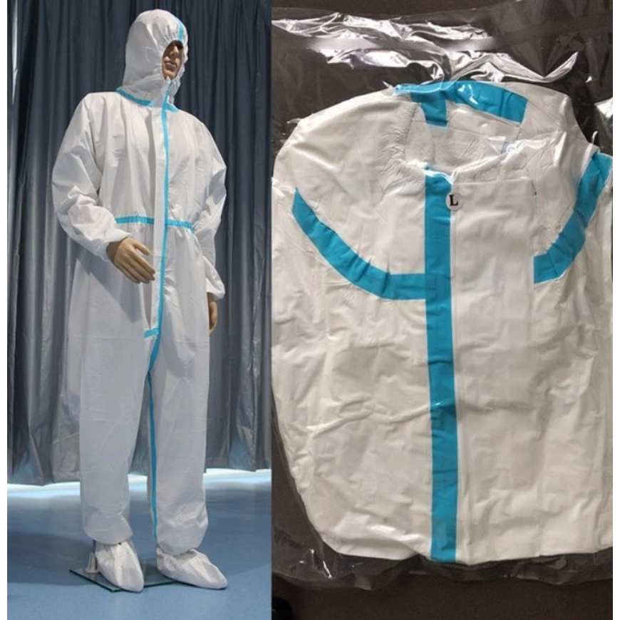 BAJU MEDIS APD | HAZMAT SUIT | PREMIUM | MICROPORUS | WATERPROOF
