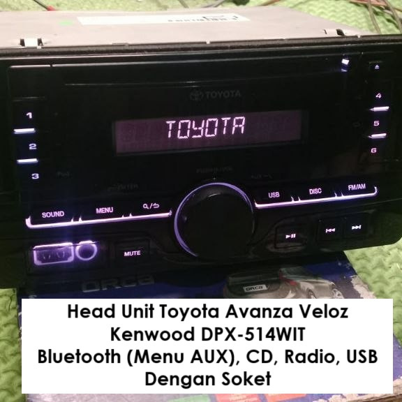 Head Unit Toyota Avanza Veloz Original Kenwood DPX514WIT | Sudah Bluetooth | Kondisi Bekas
