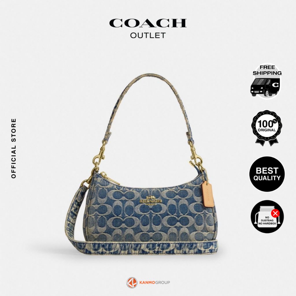 Coach Teri Denim Shoulder Bag - Tas Bahu Wanita
