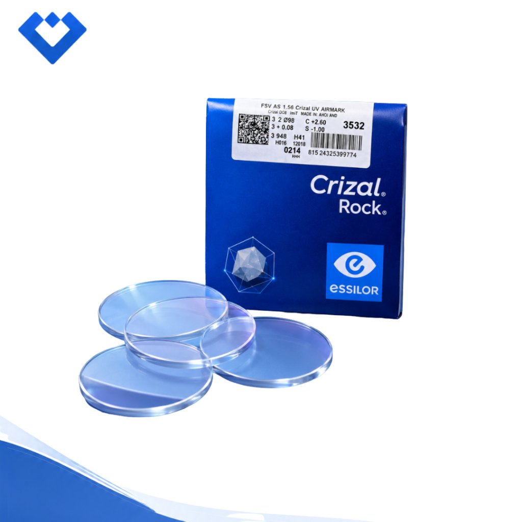 Lensa Kacamata Indeks 1.56 Anti Radiasi Crizal Rock Essilor / Lensa Normal/Minus/Cylinder/plus