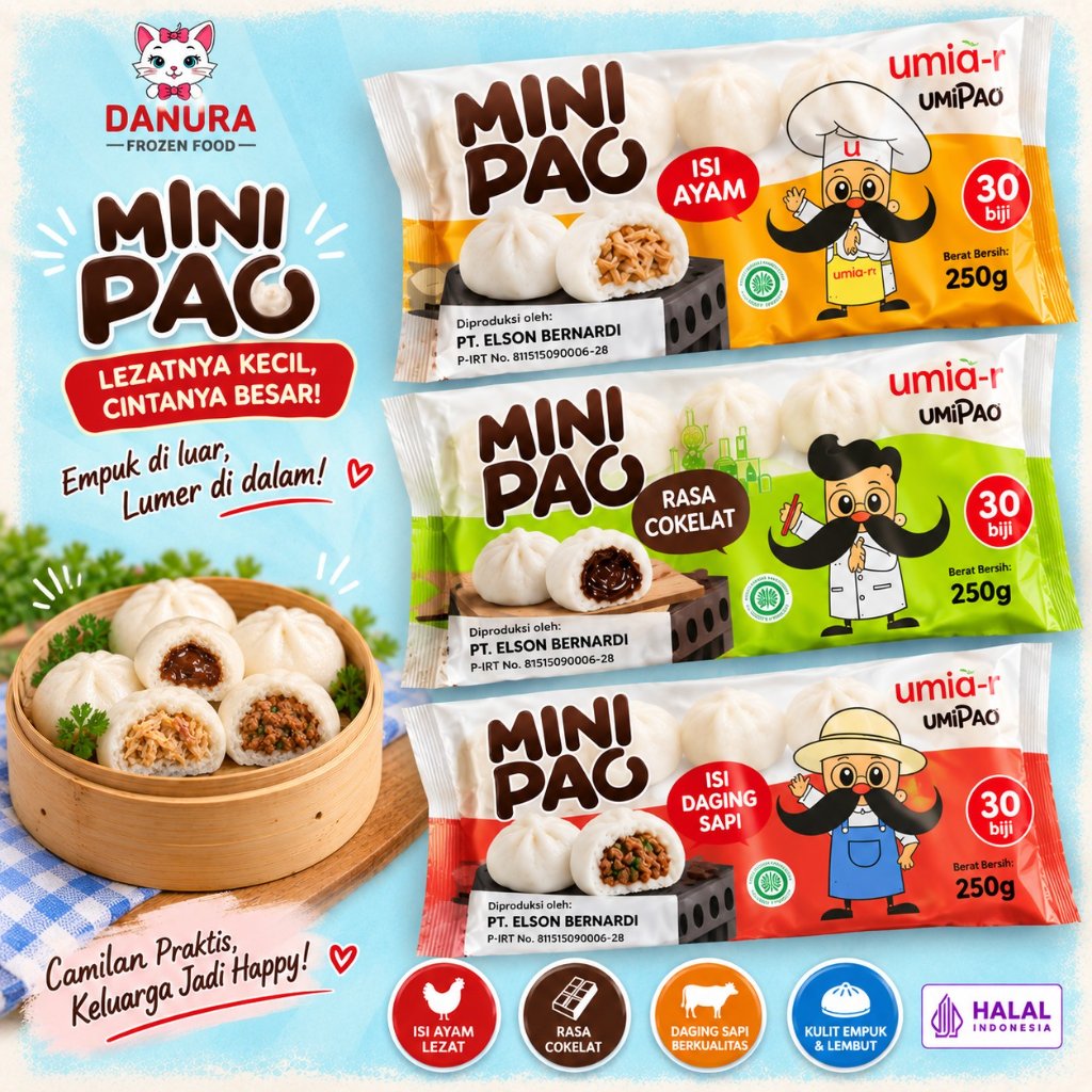 Minipao ayam | Minipao Coklat | Minipao Sapi