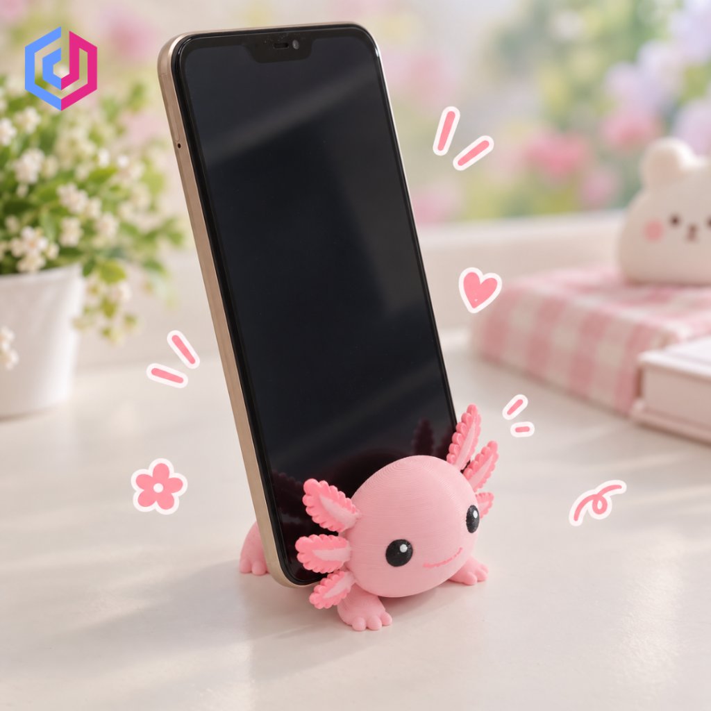 Sheep Dudukan HP Axolotl Lucu | Penyangga HP Meja Mini