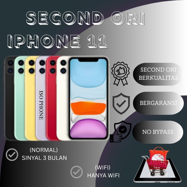 iPhone 11 ex iBox 256GB/128GB/64GB SECOND Original Fullset No Refurbish LIKE NEW.