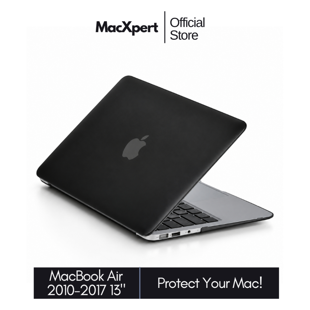 Hard Case Hitam Bening for Macbook Air 13 Inch 2012 2013 2014 2015 2017 [ A1369 A1466 ] Casing Pelin