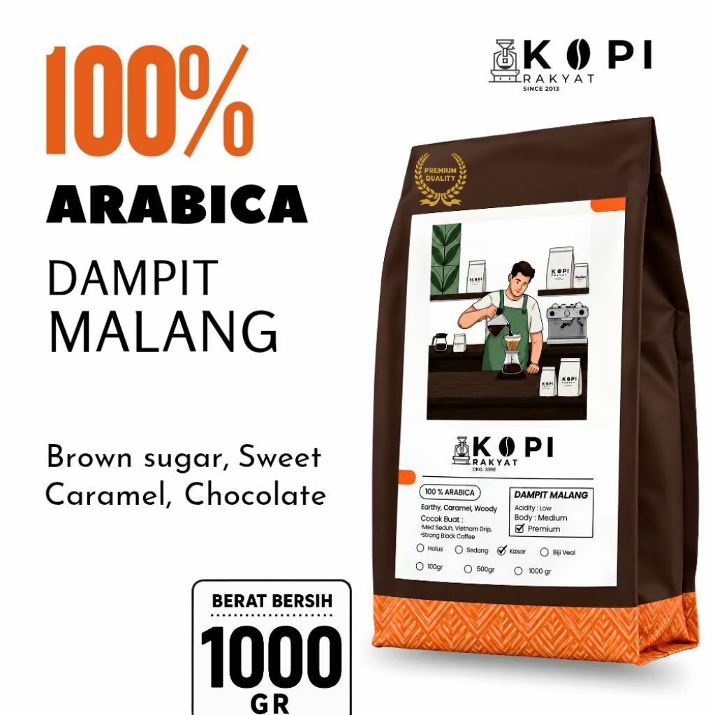 Biji Kopi Arabica 1Kg Premium, Dampit Malang
