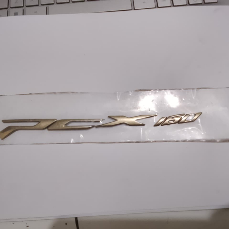 Tulisan Emblem 3D Honda PCX 160 Gold Original / Emblem PCX 160 Gold Original