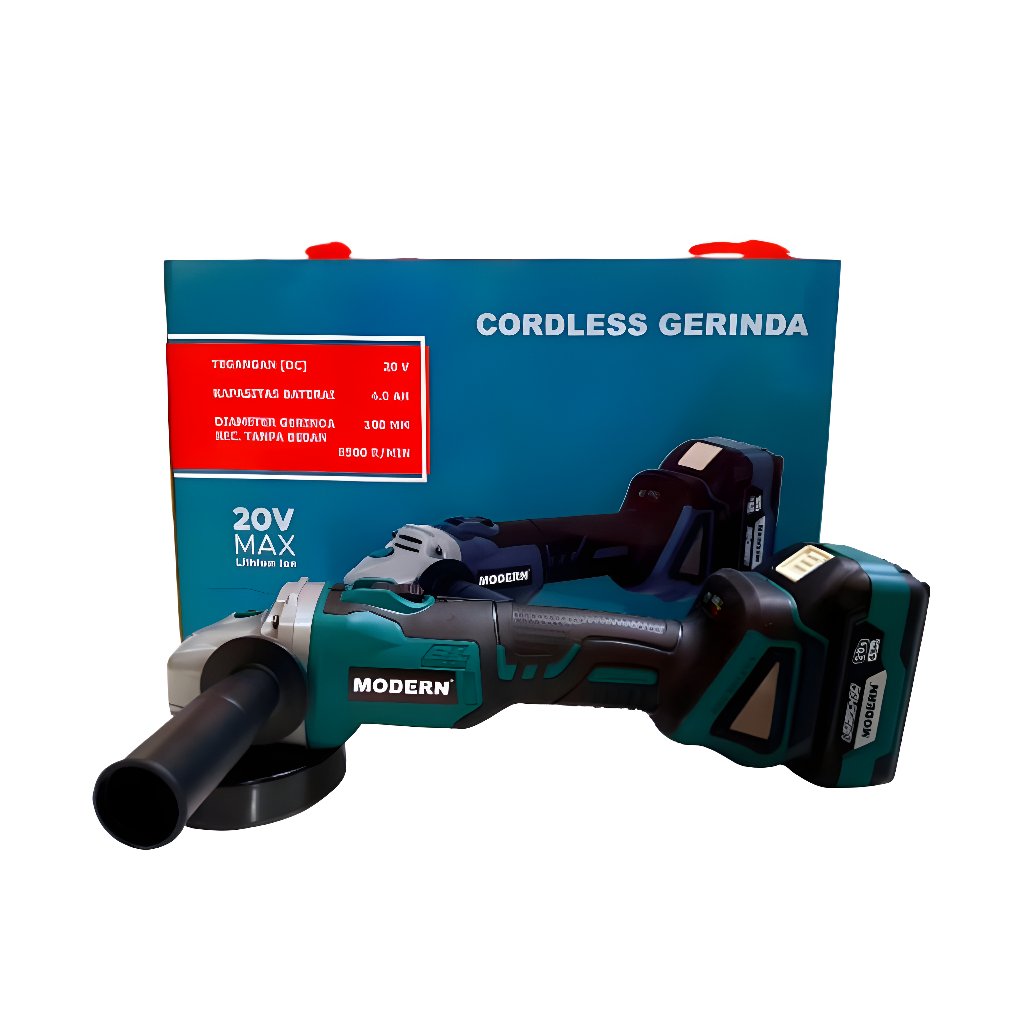 Angle Grinder Cordless MODERN M23 gerinda baterai Portable