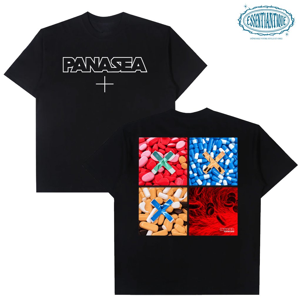 Rumah Sakit - Panasea Tshirt Hitam | Kaos Band Indie Pop | Kaos Distro Cowok Cewek - 411