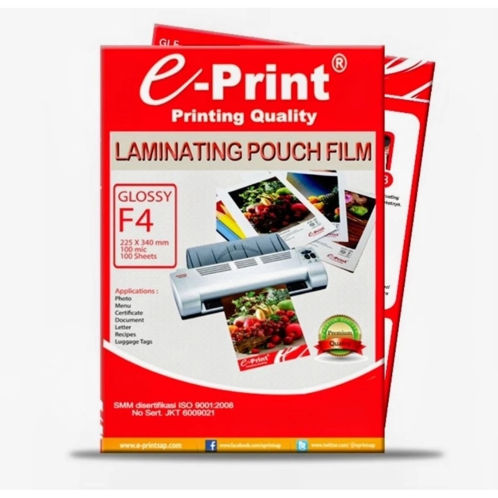 Mika Laminating Eprint FL / 10 / Plastik Laminating F4 / Laminating F4