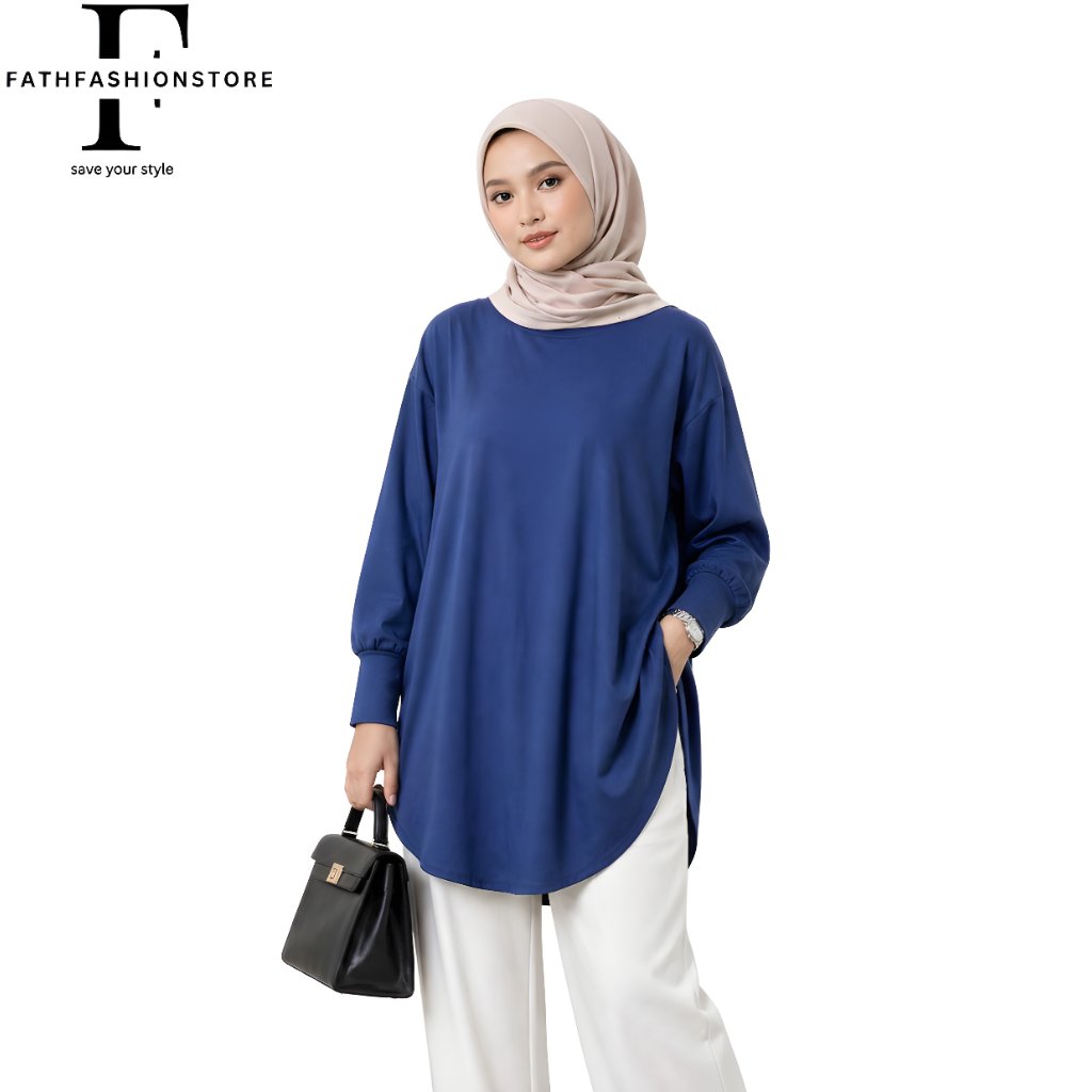 Kaos Polos Tunik Wanita Oversize Polos Premium | Atasan Tunik Oval Wanita