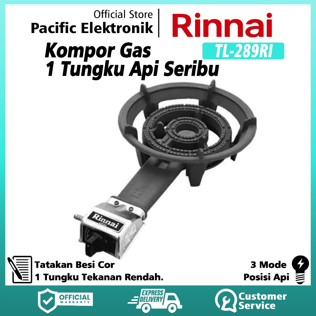 Kompor Gas Rinnai 1 Tungku TL-289RI / TL289 / 289RI