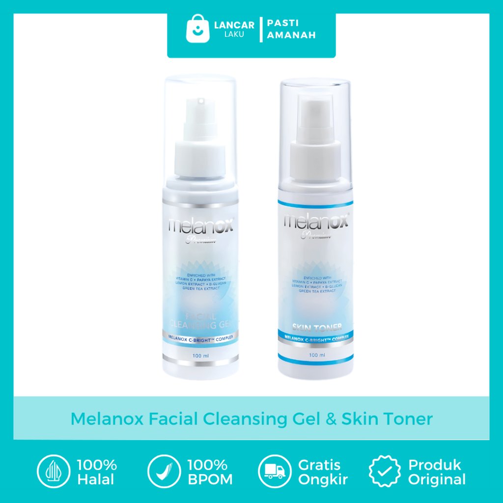 Melanox Premium Sabun Muka Dan Toner Wajah Glowing Mengecilkan Pori Anti Flek Hitam Original