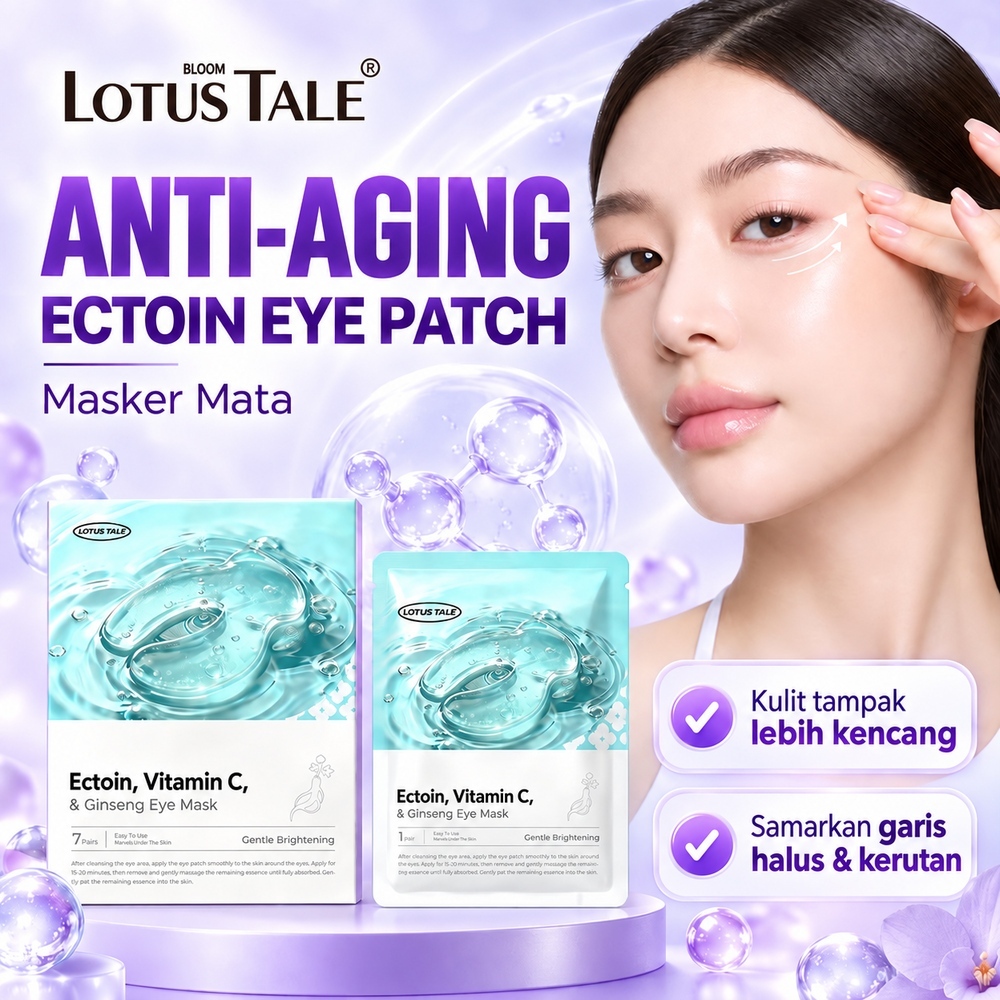 LOTUS TALE Ectoin Eye Patch Masker Mata Anti Aging Mengencangkan Kulit Mengurangi Garis Halus dan Ke