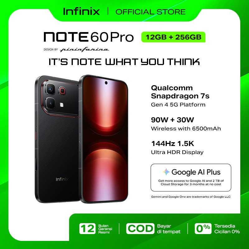 Infinix Note 60 Pro 12/256GB Pininfaria Edition - Up to 24GB Extended RAM - Snapdragon 7s Gen 4 - 6.