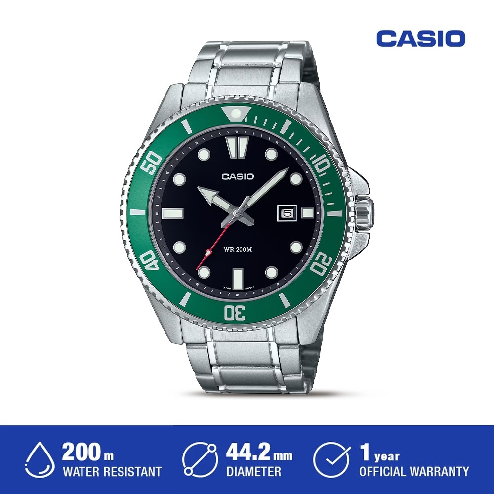Casio Jam Tangan Analog Pria Original MDV-107D-3AVDF