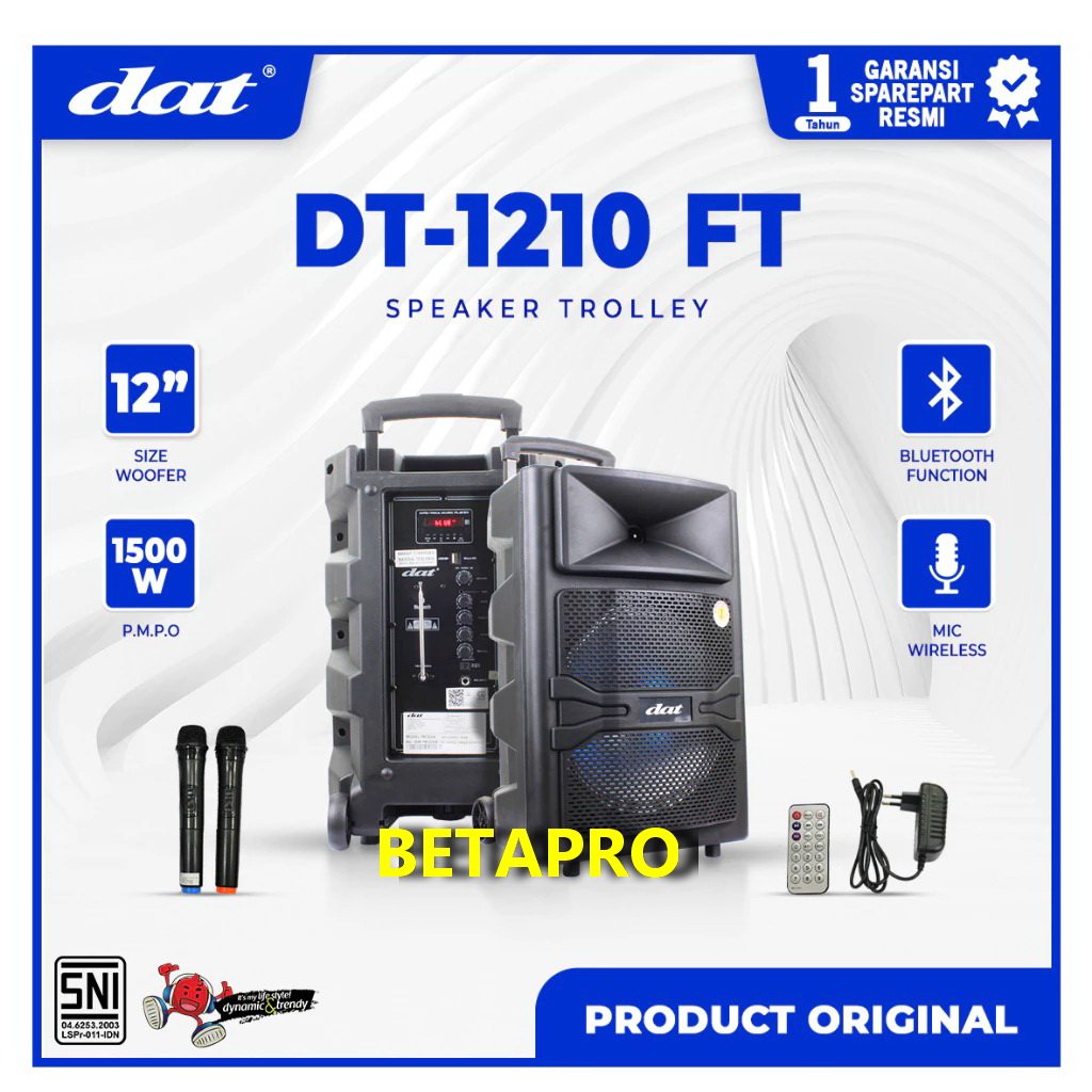 DAT Speaker DT 1210 FT   / dat 1210FT Trolley 12 Inch Bluetooth Mic