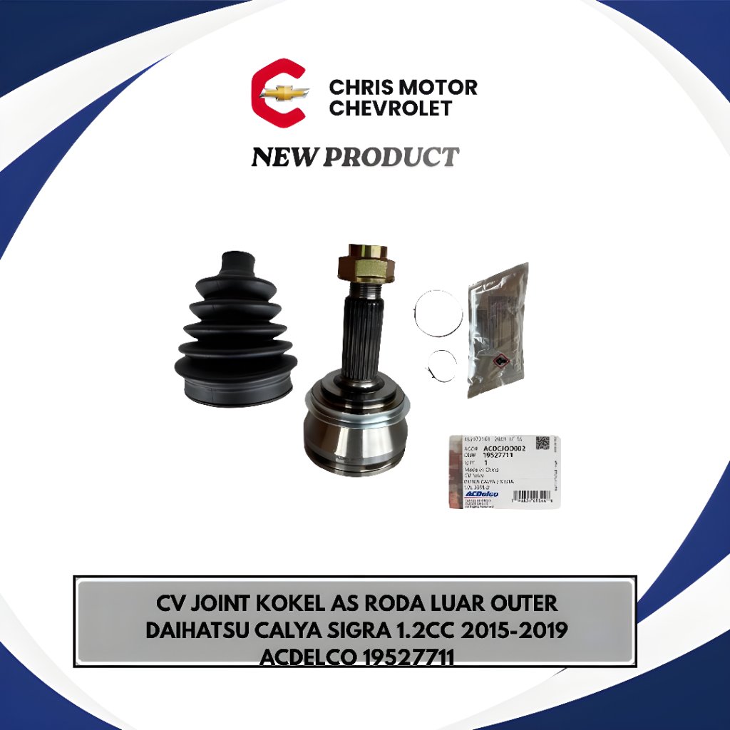CV JOINT KOKEL AS RODA LUAR OUTER DAIHATSU CALYA SIGRA 1.2CC 2015-2019 ACDELCO 19527711