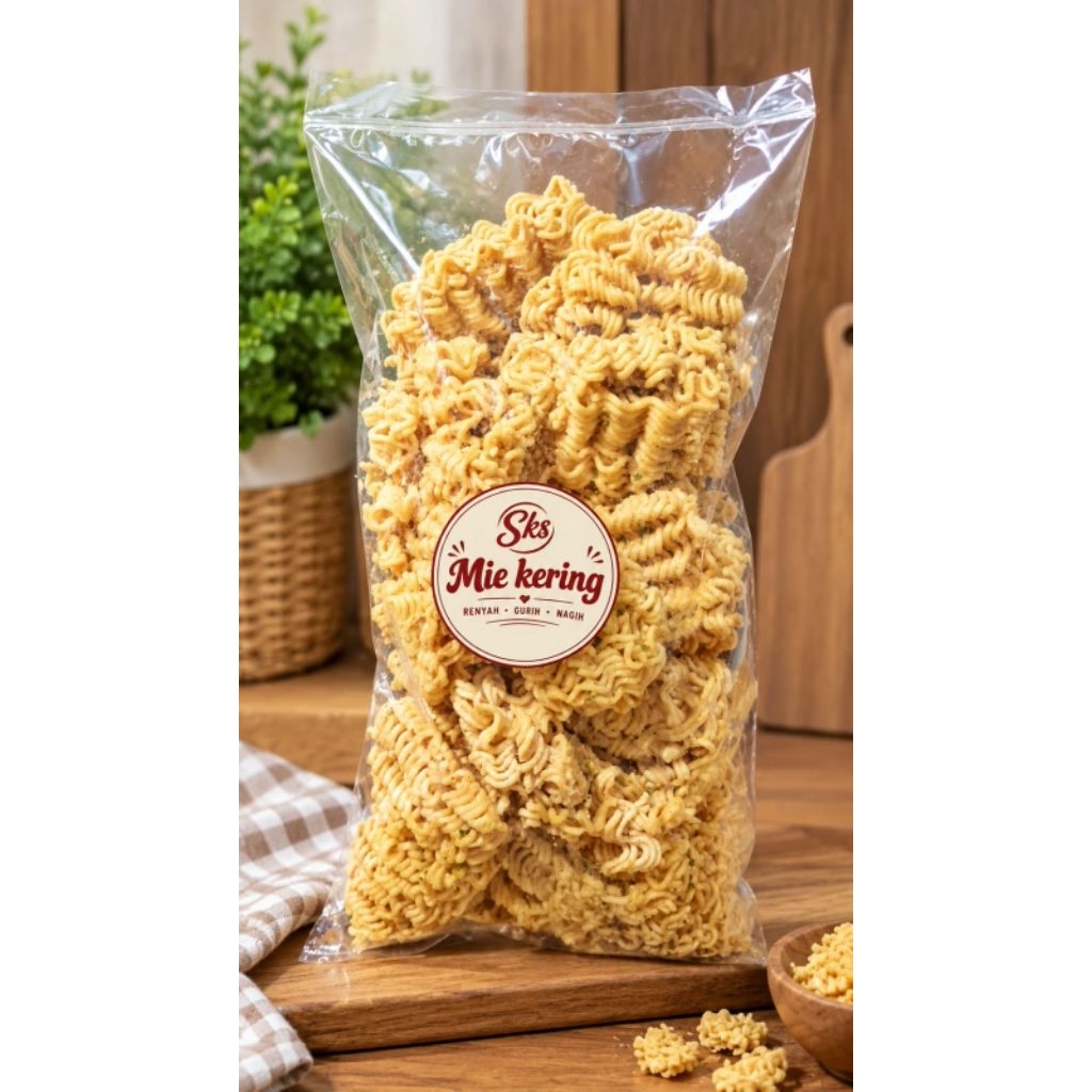 Sks_Snack Mie kering Pedas daun jeruk & Mie kering original daun jeruk
