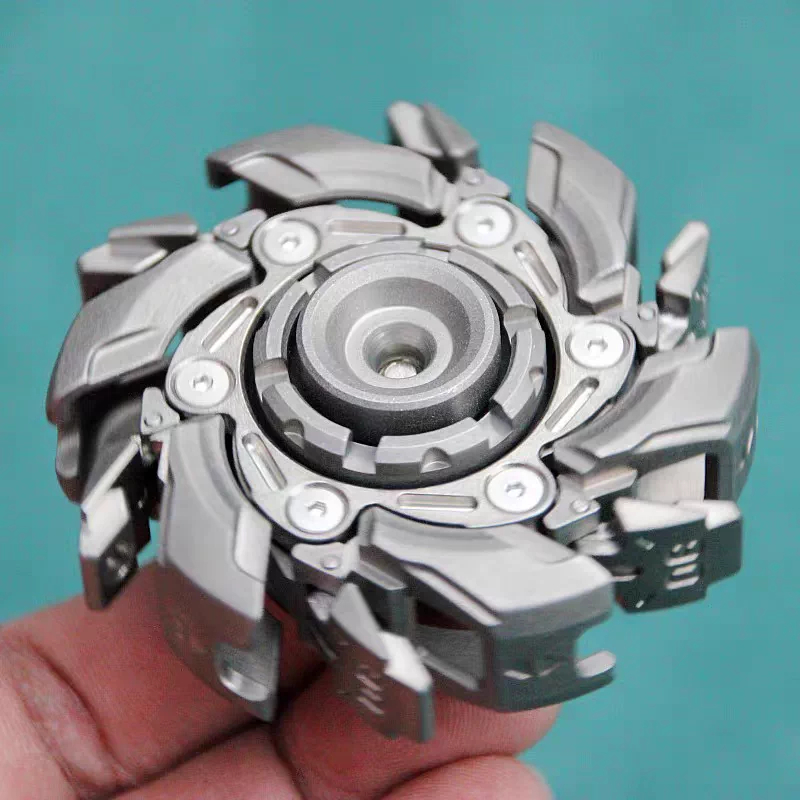 Fidget Spinner EDC versi STAINLESS STEEL model gobigger Berat Solid Second Mulus