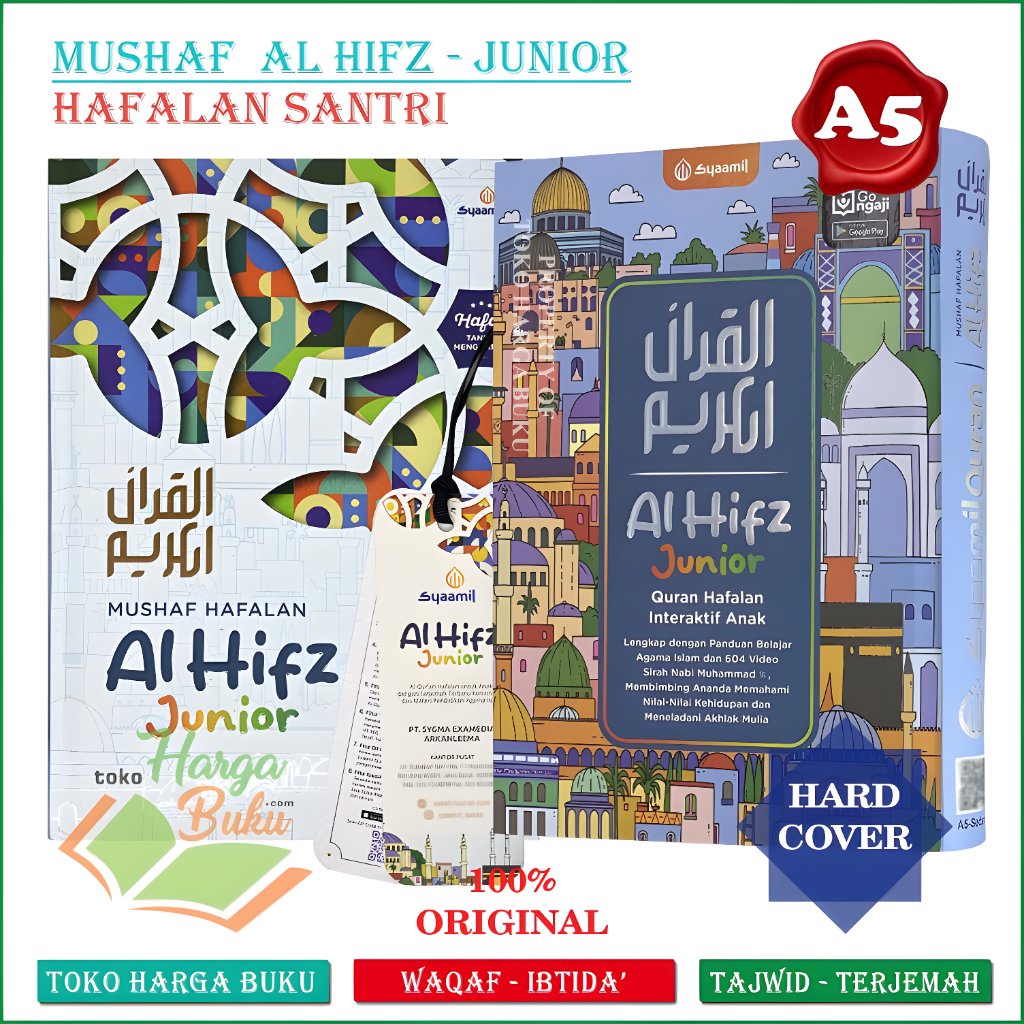 Foto Al-Quran Mushaf Hafalan Al Hifz Junior A5 Tajwid Berwarna Waqaf Ibtida' QR Fiture - Syaamil Quran