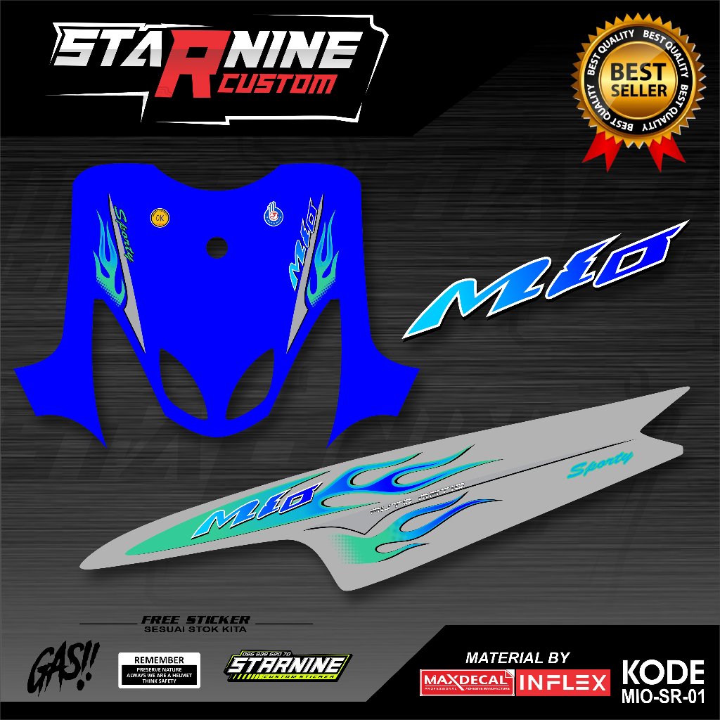 striping mio transparan maxdecal sticker mio api mio smile mio sporti kode MIO-SR-01