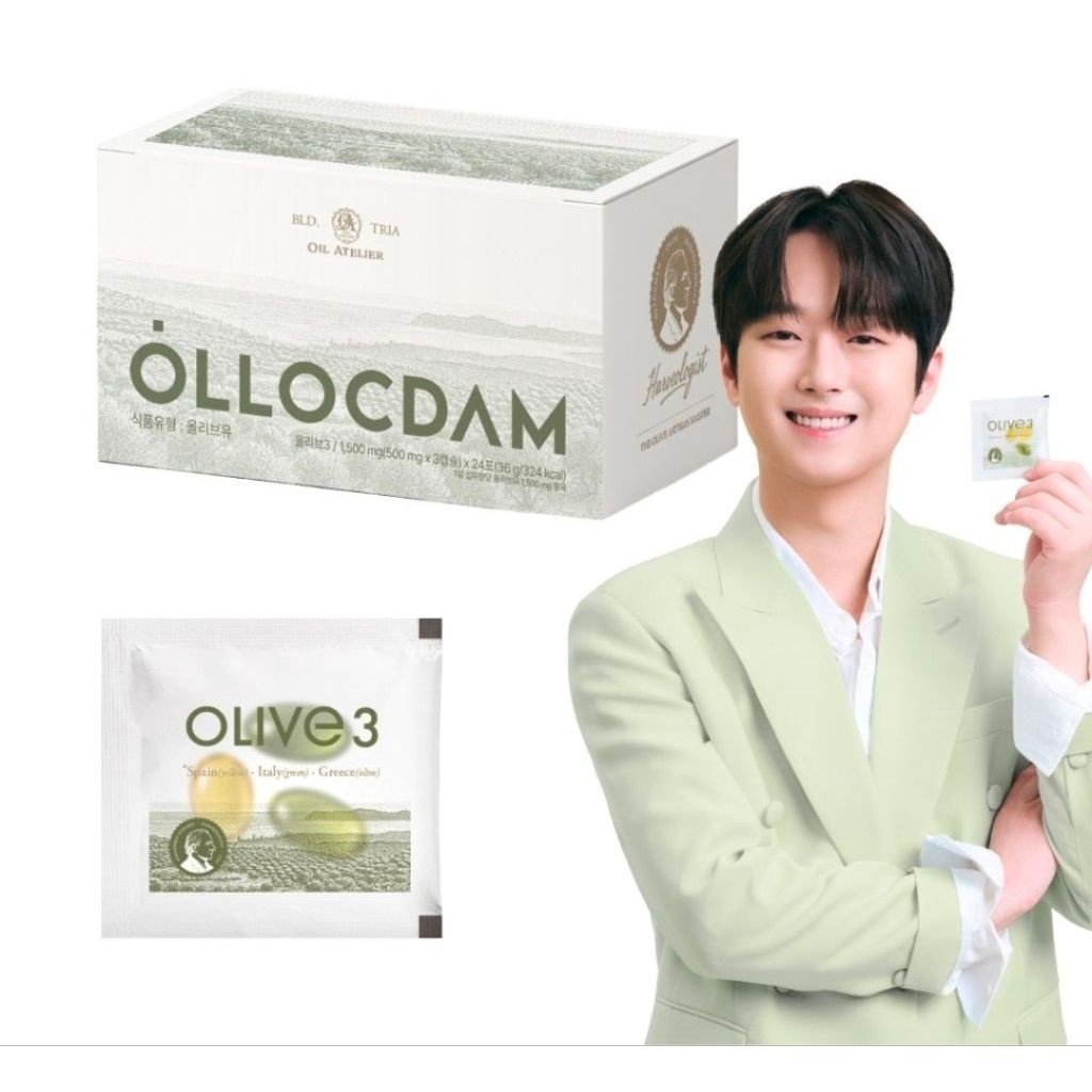 OLLOCDAM Olive 3 EVOO Mediterranean Olive Oil Capsule Minyak Zaitun EVOO Extra Virgin Olive Oil