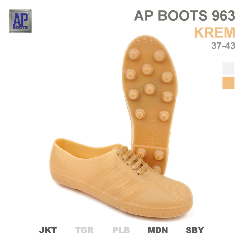 AP Boots AP 963 Cream - Sepatu Bola PVC
