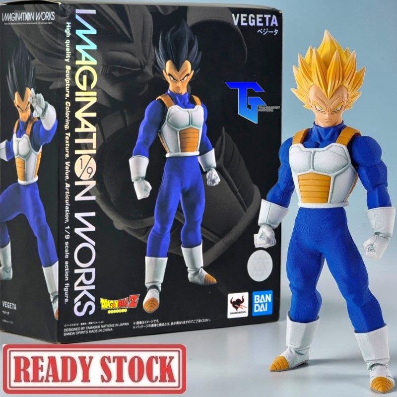 BANDAI 1/9 Imagination Works Dragon Ball Z - Vegeta & Super Saiyan Vegeta Tamashii Nations Original