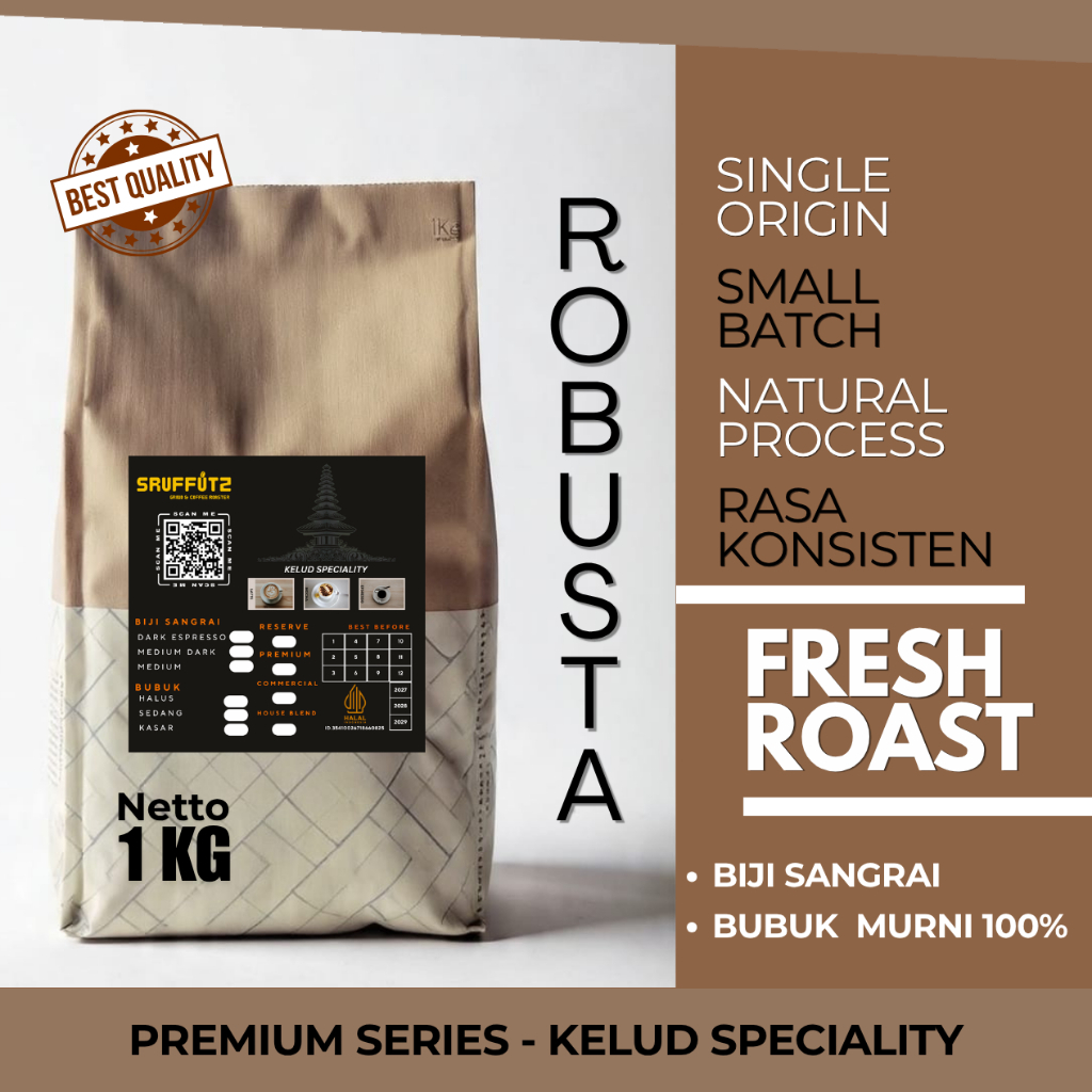 Kopi Robusta 1Kg Kelud Speciality - Premium Series
