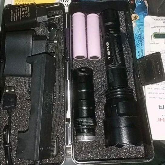 senter tangan C8 versi lama rare upgrade led cree xml-L2 super terang