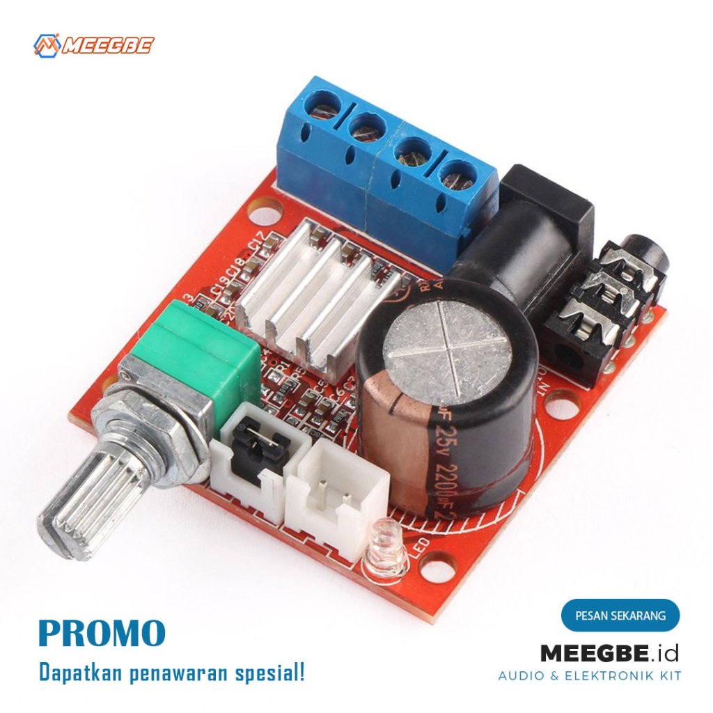 Power Amplifier PAM8610 2x15Watt Stereo 12volt DC