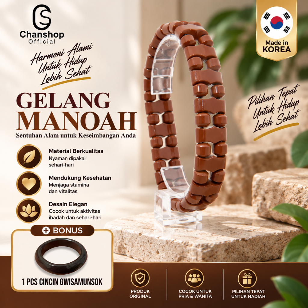 Gelang Manoah Tourmaline | Gelang Kesehatan | Gelang Tourmaline | Gelang Terapi Made In Korea