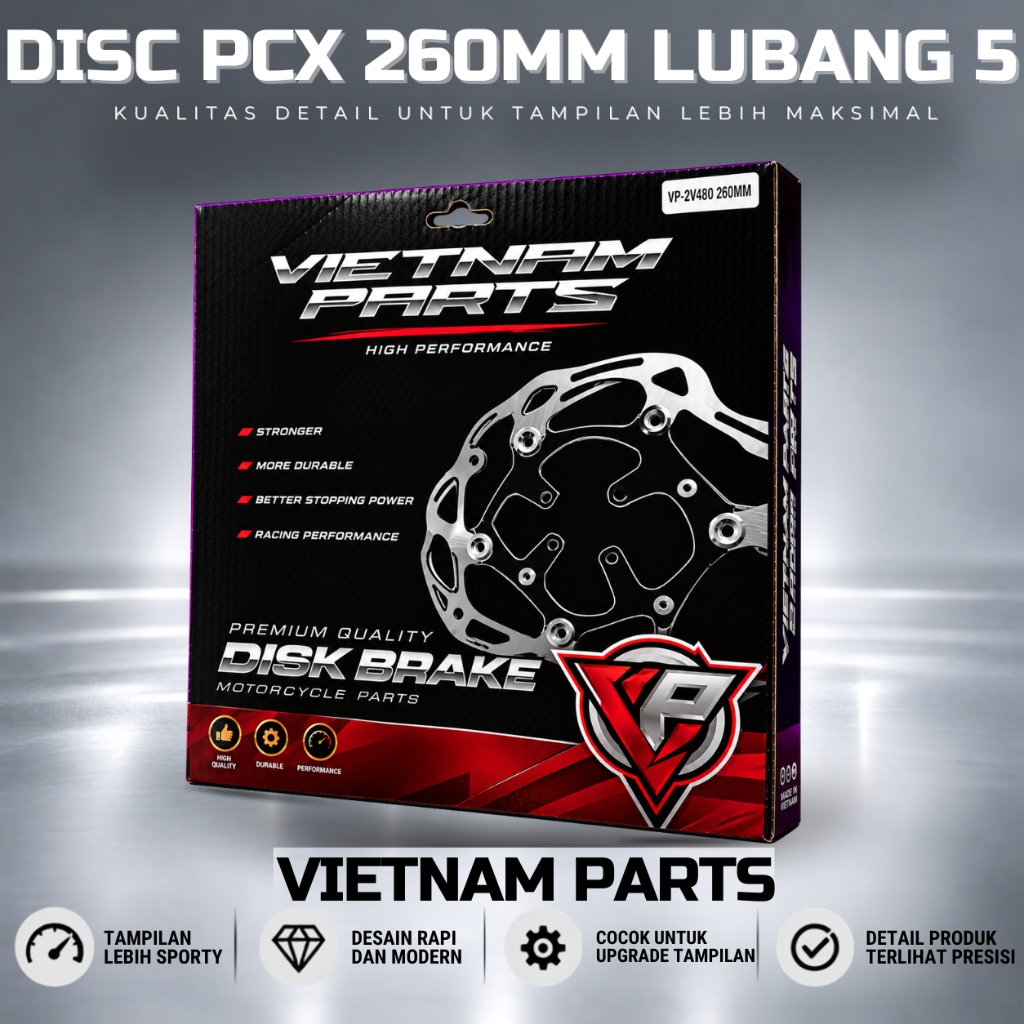 Disc Brake Floating Vietnam Parts Piringan Cakram 260mm Pcx 160 Lubang 5 Disc 260mm pcx 160