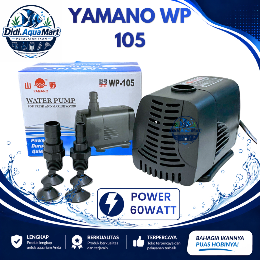 YAMANO 105 Pompa Aquarium Pompa Kolam Pompa Hidroponik Yamano Wp 105