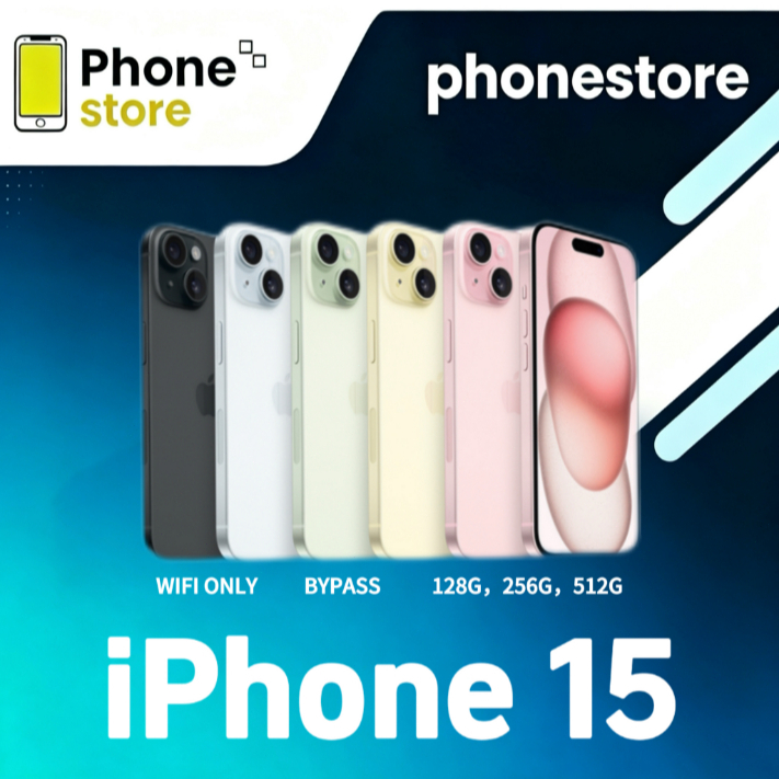 Phonestore IPhone 15 WIFI ONLY BYPASS Game/Live 128GB 256GB 512GB Bekas Second Original Mulus Fullse