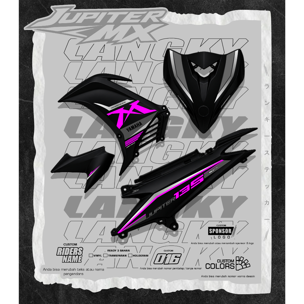Striping Jupiter MX New 135 Malaysia Style Stiker Jupiter MX New 135