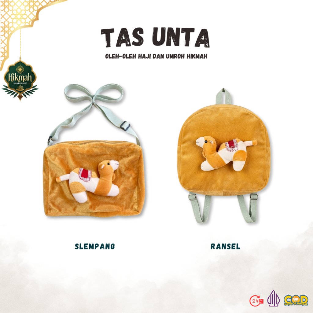 Tas Ransel Unta Tas Slempang Unta Souvenir Oleh Oleh Haji & Umrah Hikmah
