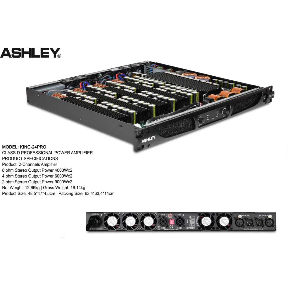 POWER AMPLIFIER ASHLEY KING24PRO KING 24 PRO KING24 PRO CLASS D