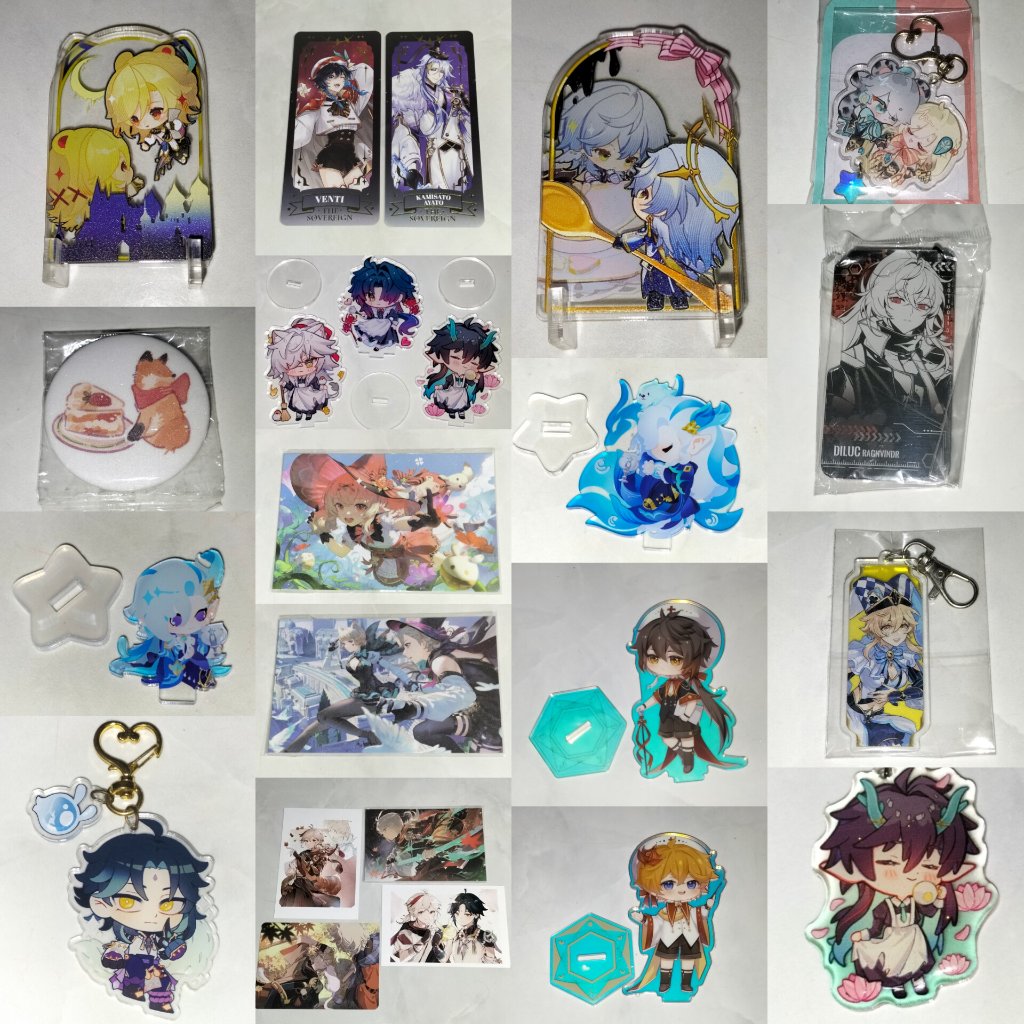 Genshin HSR Honkai Star Rail Preloved Fanmade Xiao Childe Lumine Diluc