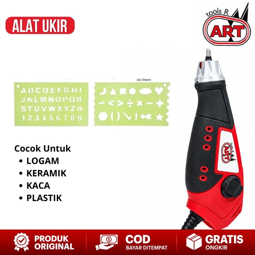 Alat Ukir Batu Nisan Listrik Pengukir  Elektrik 15W ART Electric Engraver Mesin Gravir Kayu Batu Ker