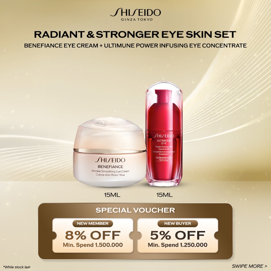BUNDLE Shiseido Benefiance Eye Cream 15ml & Ultimune Eye 15ml