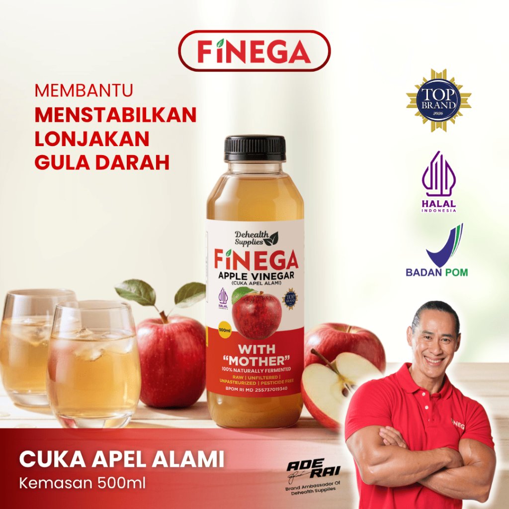 Dehealth Supplies FINEGA CUKA APEL 500ml Kemasan Plastik